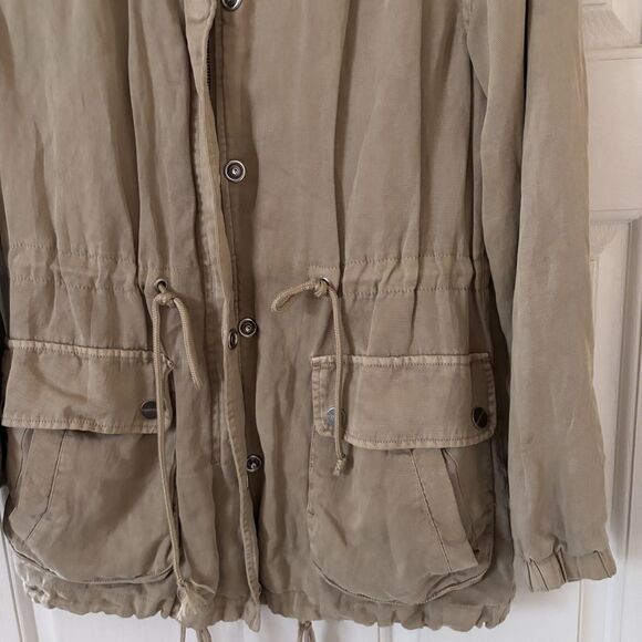 Sanctuary Womens Spring Parka Utility Jacket  XS Tan Outdoors Classic Athleisure - Picture 6 of 11